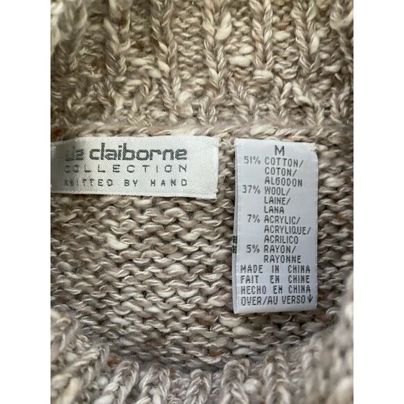 NWT Liz Claiborne Sweater Pullover Long Sleeve Hank Knit Paisley Mock Ne… - Picture 5 of 5